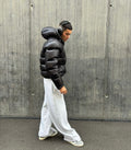 Herren Isolierte Pufferjacke - Kapuze & Gesteppt