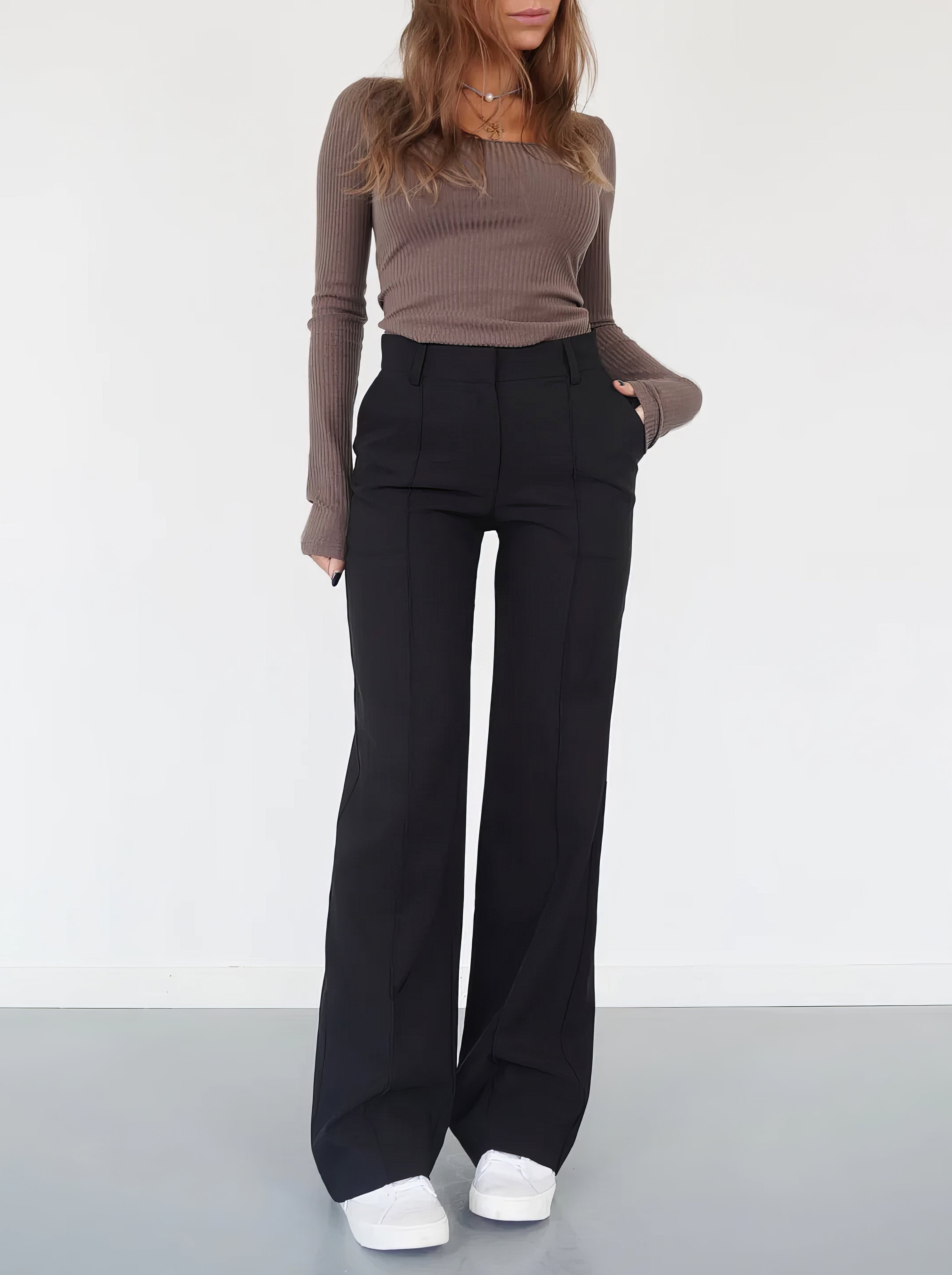 Damen High-Waisted Arbeitshose - Weites Bein Passform