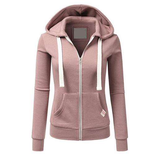 Damen Slim-Fit Kapuzenpullover - Mit Reißverschluss & Kängurutasche