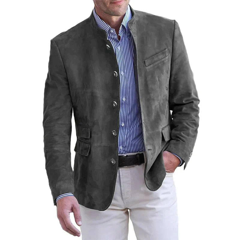 Herren Slim Fit Blazer - Mandarin Kragen Stil