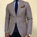 Herren Karierter Blazer – Slim Fit Einreihig