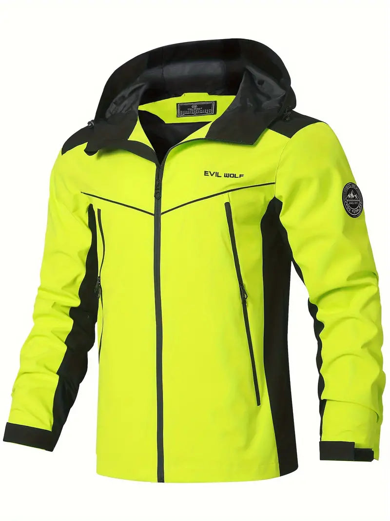 Herren Reflektierend Outdoorjacke - Wasserdicht mit Kapuze