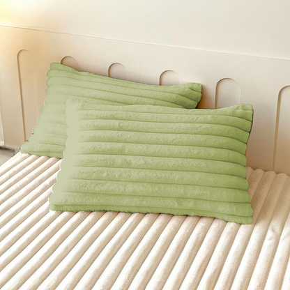 2er Set Kissenbezüge Gerippt - Flauschig und Weich