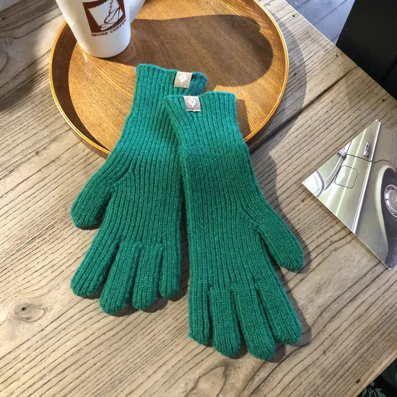 Herren Strick-Winterhandschuhe - Gerippt & Touchscreen-kompatibel