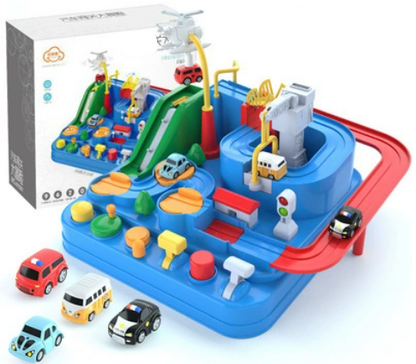 Auto Abenteuer Rennbahn Manuell – Motorik Lernspielzeug Puzzle