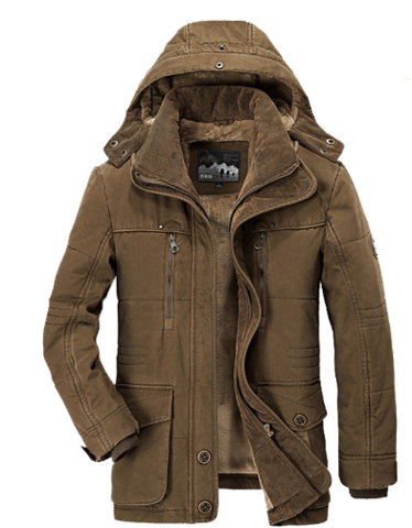 Herren Gefütterte Winterparka Jacke - Winddicht & Mehrfachtaschen