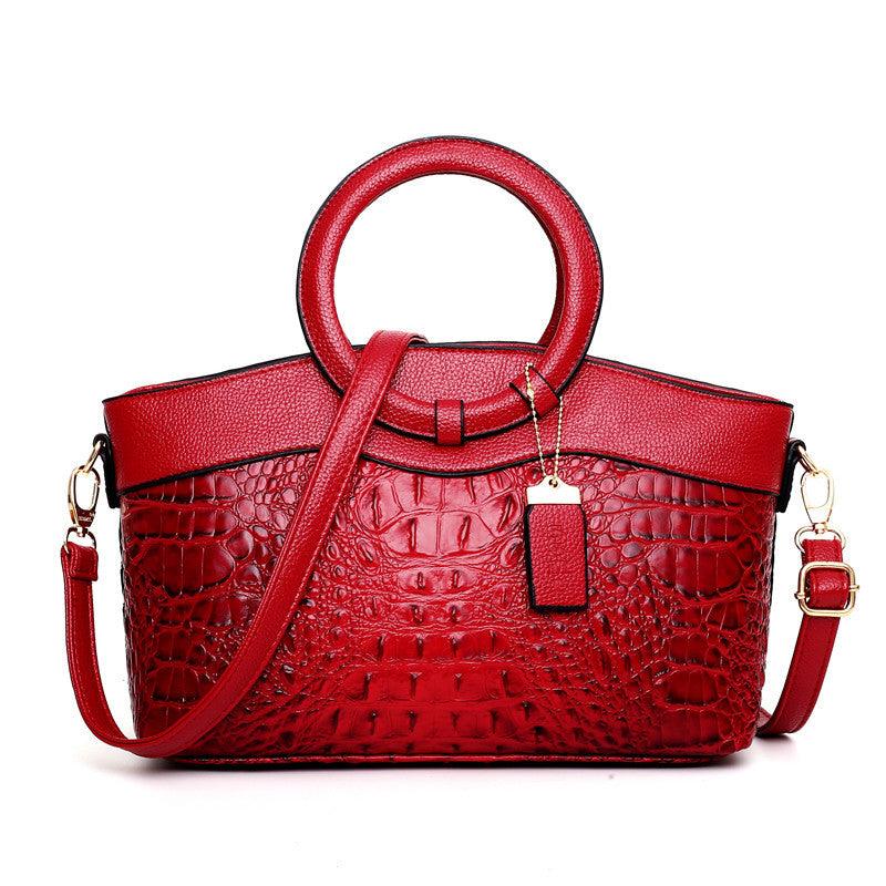 Damen Handtasche mit Krokodilprägung - Elegantes Accessoire