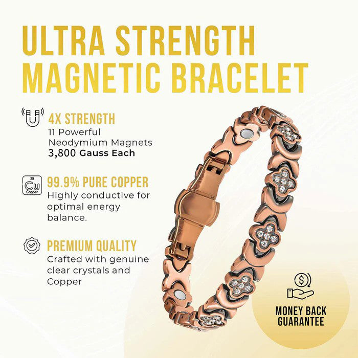 🔥Diystar® Copper Bracelets for Women. Pure Copper Magnetic Bracelet with 3800 Gauss Effective Magnets