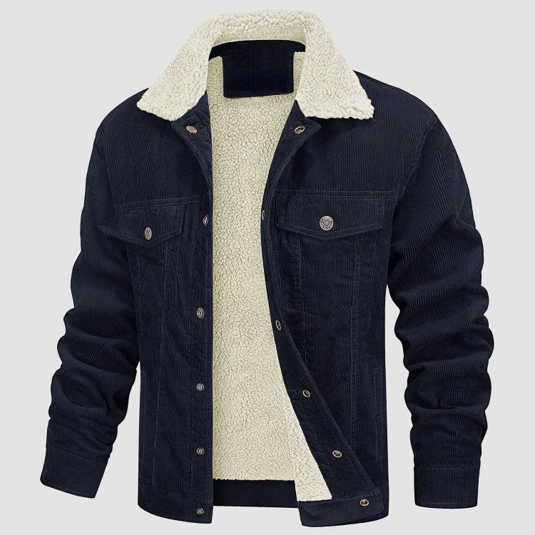 Herren Cord-Winterjacke - Gemütlich & Stilvoll