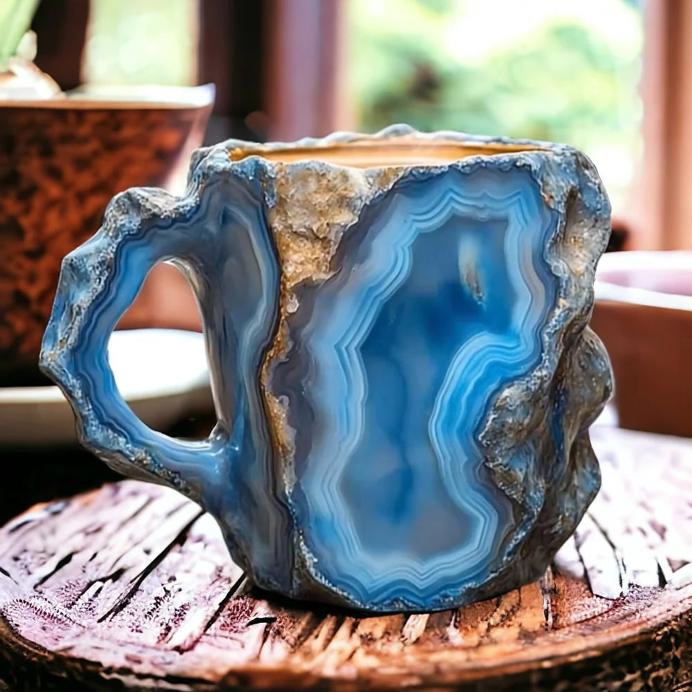 Geoden-Stil Kaffeetasse - Felsen- & Mineral-Look Geschenkbecher