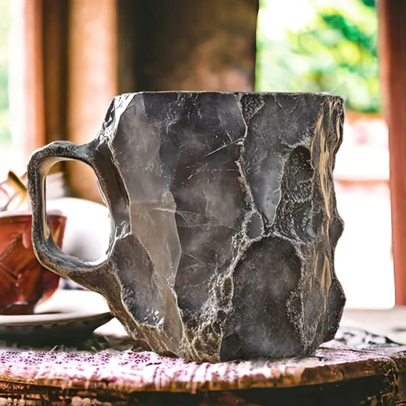 Geoden-Stil Kaffeetasse - Felsen- & Mineral-Look Geschenkbecher