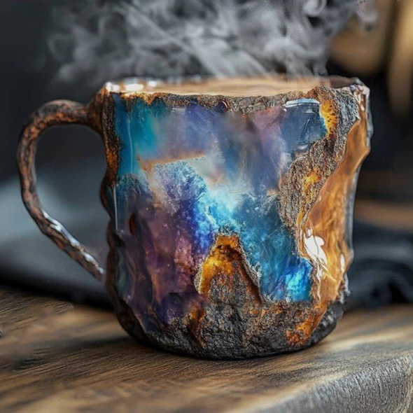 Geoden-Stil Kaffeetasse - Felsen- & Mineral-Look Geschenkbecher