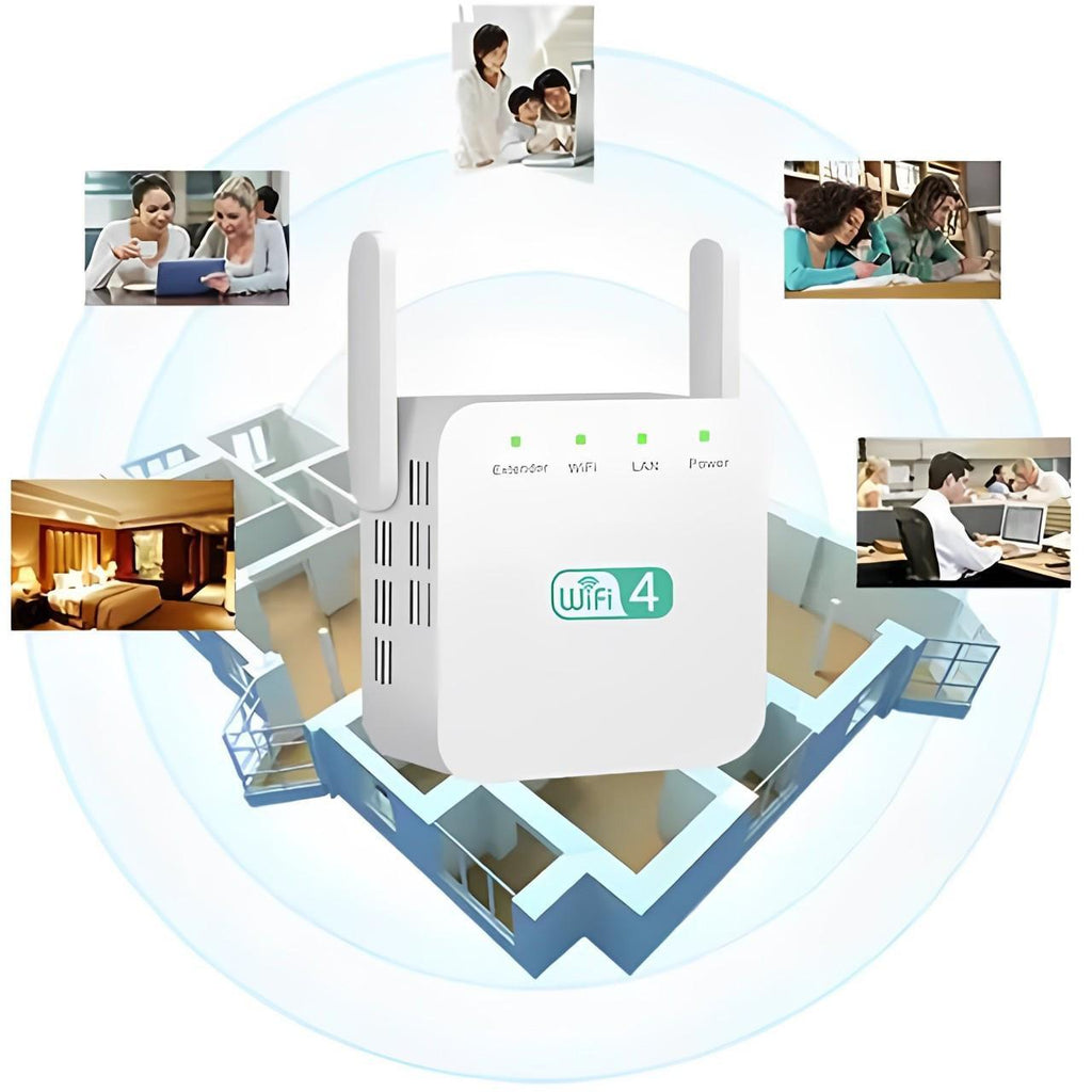 WiFi Repeater Signalverstärker – Leistungsstarker WLAN Extender mit Antennen