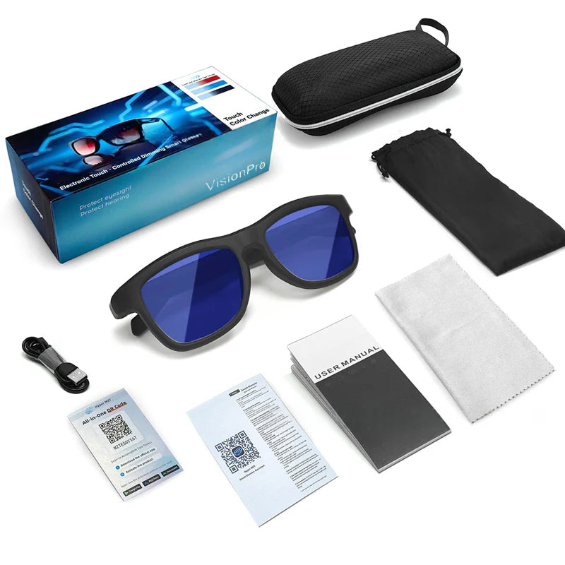 VisionPro™ 3 - AI smart glasses that change color instantly.