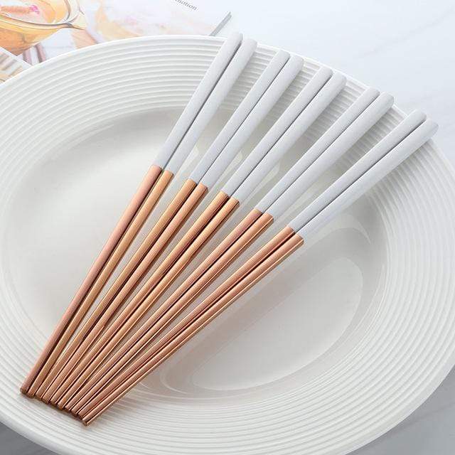Essstäbchen Set – Zweifarbiges Metall