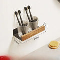 Solid Wood and Aluminium Punch - Free Bathroom Shelf - ALPINE WEAR