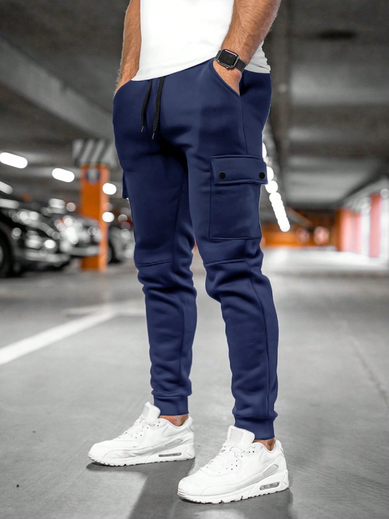 Herren Slim Fit Cargo-Jogger - Schmal Zulaufend & Kordelzug