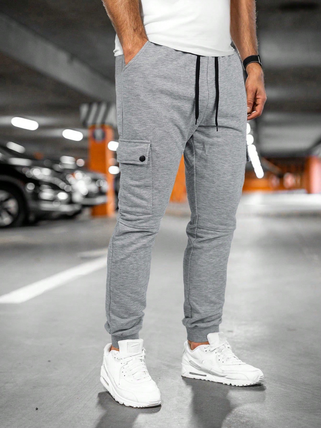 Herren Slim Fit Cargo-Jogger - Schmal Zulaufend & Kordelzug