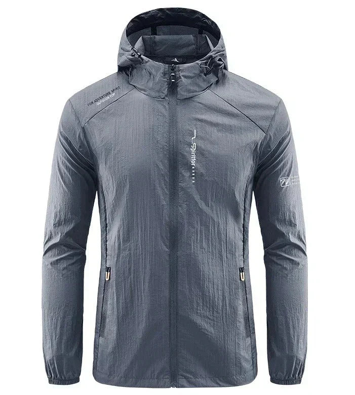 Herren Leichte Windjacke - Mit Kapuze und Reißverschlusstaschen