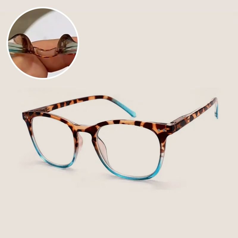 Women's Sexy Leopard Print Anti - Blue Light Gradient Reading Glasses - ALPINE WEAR