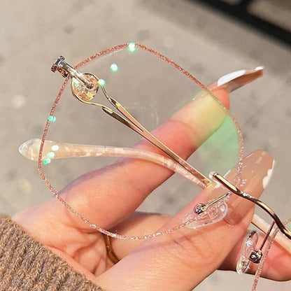 Women's Synthetic Diamonds Rimless Anti Blue Light Glasses - ALPINE WEAR